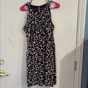 Enfocus Studio Black and White Halter Sheath Dress